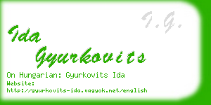 ida gyurkovits business card